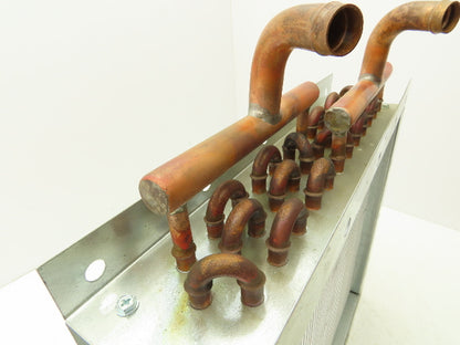 Finned Tube Radiator 14-1/2" Square Frame 5/8" Copper Solder Pipe 3-1/2"D