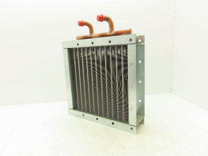 Finned Tube Radiator 14-1/2" Square Frame 5/8" Copper Solder Pipe 3-1/2"D