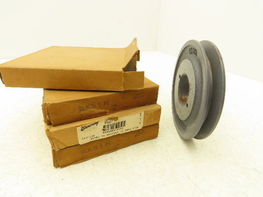 Browning  AK51H Single Groove Pulley 4.9"OD A-Belt Split Taper Bushing Lot Of 4