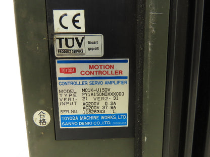 Toyoda Machine Works MC1K-U150V Motion Controller Servo Amplifier 200VAC 0.2A