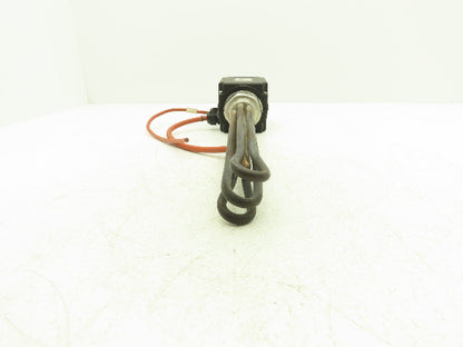DEW 5E698 Immersion Tube Heater Element 2000W 480V 3PH 1.5" Screw Plug 11"L