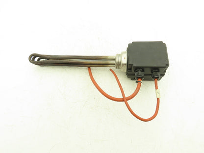 DEW 5E698 Immersion Tube Heater Element 2000W 480V 3PH 1.5" Screw Plug 11"L