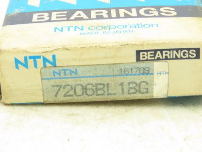 NTN 7206BL1BG Ball Bearing 30mm-ID x 62mm-OD x 16mm-W