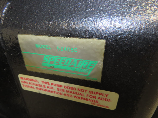 Speedaire Dayton 5Z405C Reciprocating Air Compressor 3Ph 460V 34CFM 175PSI 10Hp