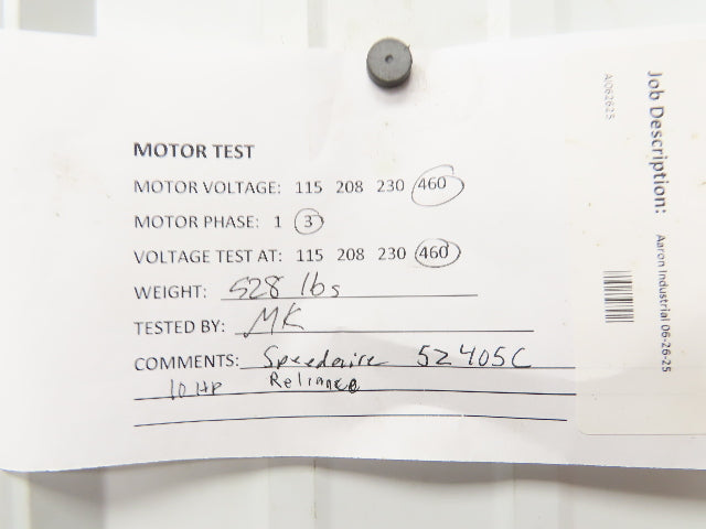 Speedaire Dayton 5Z405C Reciprocating Air Compressor 3Ph 460V 34CFM 175PSI 10Hp