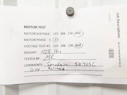 Speedaire Dayton 5Z405C Reciprocating Air Compressor 3Ph 460V 34CFM 175PSI 10Hp