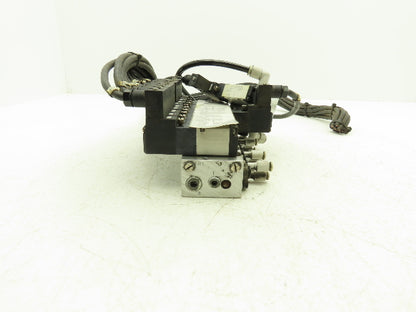 Koganei Pneumatic Solenoid Valve 10-Station W/Single Supply Manifold 24V