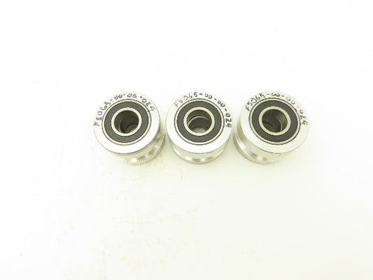 NA FS065-00-00-024 V-Groove Wheel 2 Bearing 57mm-OD x 20mm-ID x 41mm-W Lot Of 3