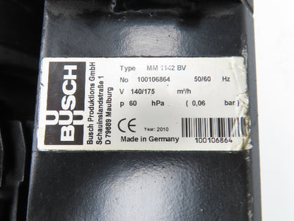 Busch Mink MM 1142BV Rotary Dry Claw Vacuum Pump 103cfm 4.8kw 230/460V 3PH
