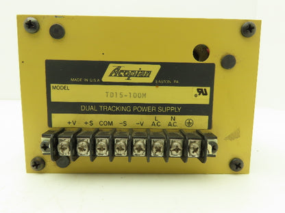 Acopian TD15-100M Dual Tracking Power Supply 125VAC Input 15V Output 1A