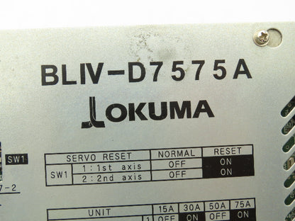 Okuma BLIV-D7575A Servo Drive Amplifier Controller CNC Axis Module 75A SVC II