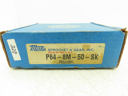 Martin P64-8M-50-SK Belt Sprocket 8mm Pitch 50mm Belt Width 64 Teeth QD Bushed