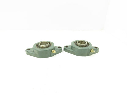 Dodge 128502 1 1/8 Flange Bearing 1 1/8" Bore 2 Bolt No Locking Collar Lot Of 2