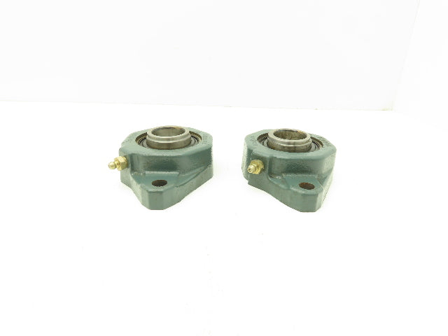 Dodge 128502 1 1/8 Flange Bearing 1 1/8" Bore 2 Bolt No Locking Collar Lot Of 2