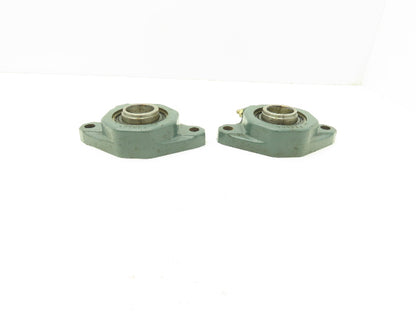 Dodge 128502 1 1/8 Flange Bearing 1 1/8" Bore 2 Bolt No Locking Collar Lot Of 2