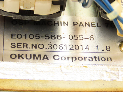 Okuma E0105-566-055-6 HMI Keypad Operator Control Panel With E-Stop & MPG Wheel
