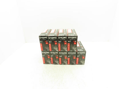 Ammex Gloveworks Small Black Nitrile Gloves Textured Non-Med 100ct Case of 900