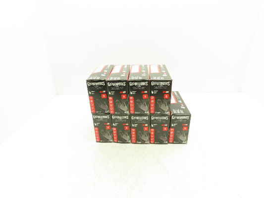 Ammex Gloveworks Small Black Nitrile Gloves Textured Non-Med 100ct Case of 900