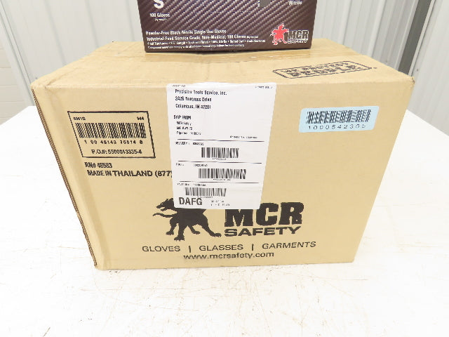 MCR Nitrishield Stealth Small Black Nitrile Gloves 4 Mil Non-Med 100ct Lot of 11