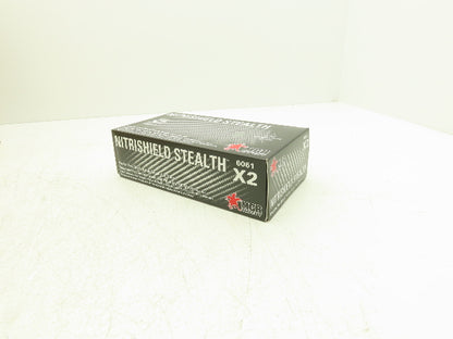 MCR Nitrishield Stealth XXL Black Nitrile Gloves 4 Mil 2XL 100ct Lot of 10