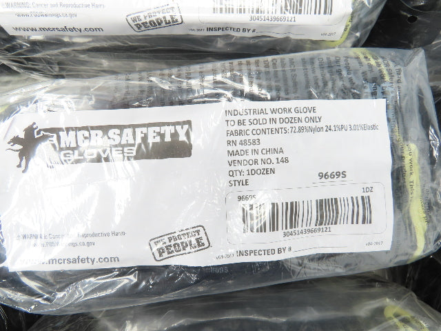 MCR Safety NXG Polyurethane Coated Nylon Work Gloves Small 144ct 12 Dozen