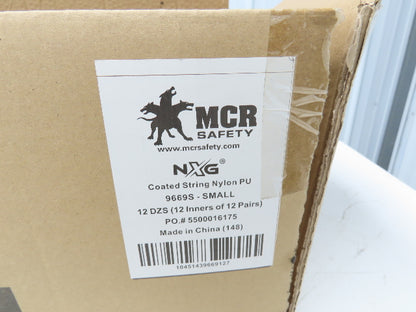 MCR Safety NXG Polyurethane Coated Nylon Work Gloves Small 144ct 12 Dozen