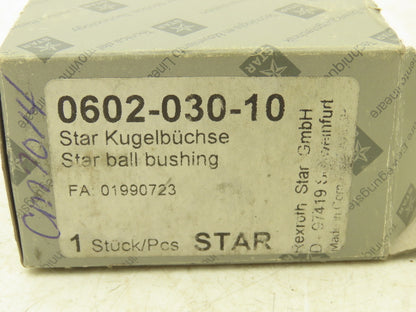 0602-030-10 Linear Bearing 30mm-ID x 47mm-OD x 68mm-Length