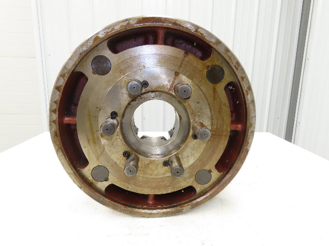 Bison 4-Jaw Independent Manual Lathe Chuck 16" OD 4" ID With Key 0318 98