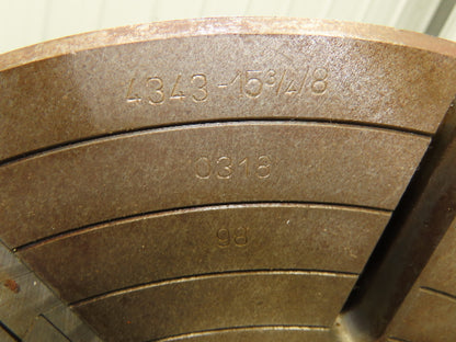 Bison 4-Jaw Independent Manual Lathe Chuck 16" OD 4" ID With Key 0318 98
