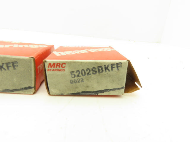 MRC 5202SBKFF Double Row Ball Bearing 15mm-ID x 35mm-OD x .625"-W Lot Of 4