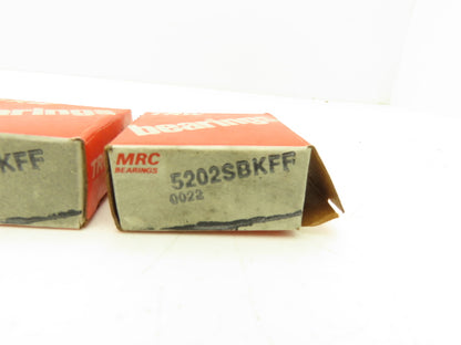 MRC 5202SBKFF Double Row Ball Bearing 15mm-ID x 35mm-OD x .625"-W Lot Of 4