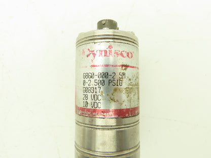 Dynisco G860-000-2.5M Pneumatic Pressure Transducer Sensor 0-2500 PSI 0-10VDC