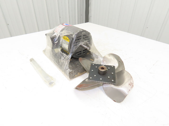 Baldor M3104 AC Electric Fan Motor 0.33Hp 1725rpm 230/460VAC 3Ph 56C 34F06-884