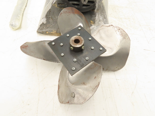 Baldor M3104 AC Electric Fan Motor 0.33Hp 1725rpm 230/460VAC 3Ph 56C 34F06-884