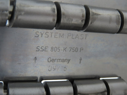 System Plast SSE 805-K 750 7.5" Stainless TableTop Straight Conveyor Chain 10'