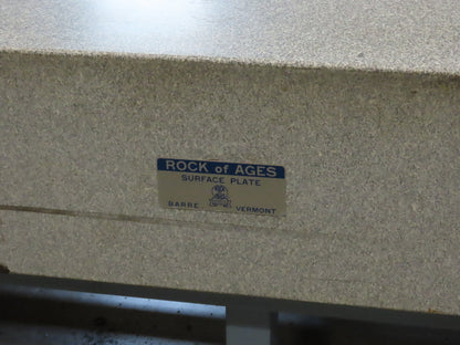 Rock of Ages Granite Surface Inspection Plate Table 96x48x14" Grade B Type 8x4'