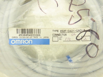Omron XS2F-D421-GA0-A DC Power Cable M12 4-Pole Connector 2-Wire 5M Lot of 2