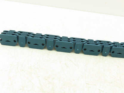 MCC Rexnord RRR 1000-28 Raised Rib Rail Track 28mm Mattop Conveyor Chain 10'L