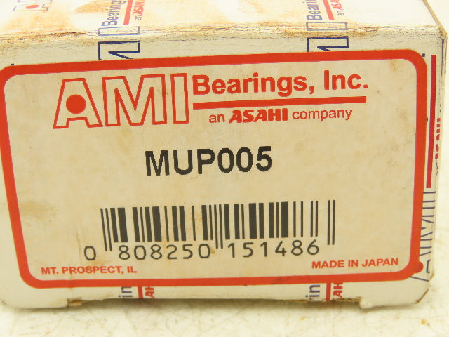 AMI MUP005 Pillow Block Bearing Stainless Sealed w/Locking Collar 25mm Bore Dia