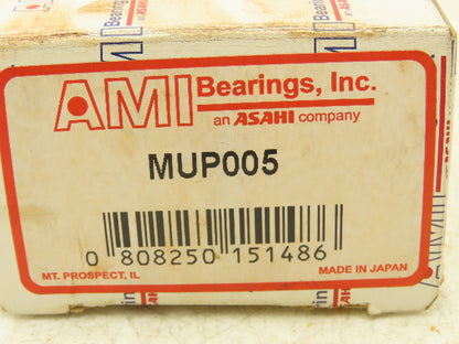AMI MUP005 Pillow Block Bearing Stainless Sealed w/Locking Collar 25mm Bore Dia