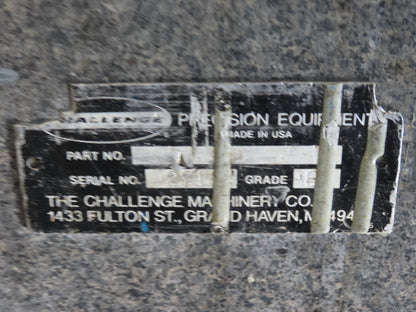 Challenge Surface Inspection Granite Plate 96x48x10" Table Grade B Type 8x4'