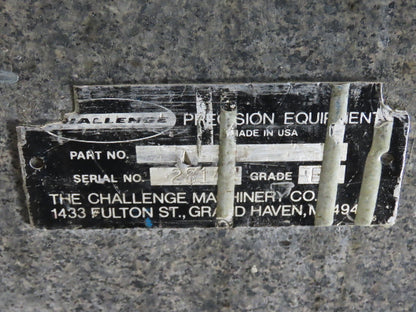 Challenge Surface Inspection Granite Plate 96x48x10" Table Grade B Type 8x4'