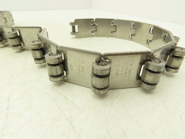 Rexnord SSR 812-K125 Opti-Plus 1.25" Stainless TableTop Conveyor Chain 10'