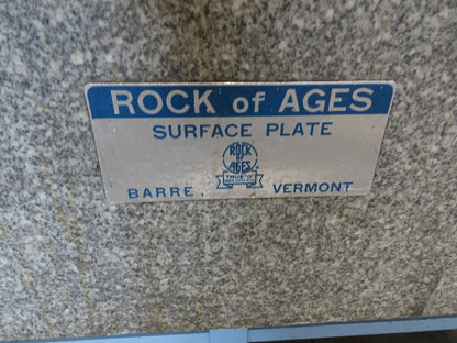 Rock of Ages 4x8' Granite Surface Inspection Plate Table 96x48x14" Grade B Type