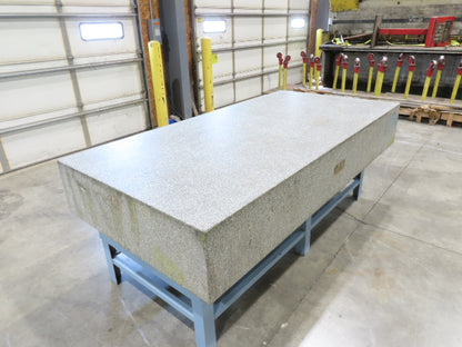 Rock of Ages 4x8' Granite Surface Inspection Plate Table 96x48x14" Grade B Type