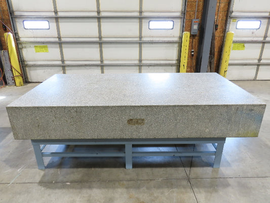 Rock of Ages 4x8' Granite Surface Inspection Plate Table 96x48x14" Grade B Type