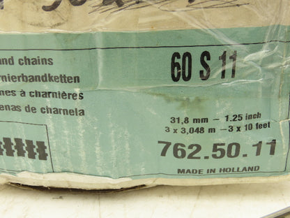 MCC/Rexnord 60S11 SSR812 1.25" Stainless TableTop Conveyor Chain 19' Lot of 2pcs