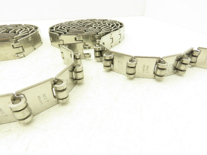 MCC/Rexnord 60S11 SSR812 1.25" Stainless TableTop Conveyor Chain 19' Lot of 2pcs