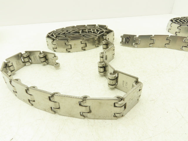 MCC/Rexnord 60S11 SSR812 1.25" Stainless TableTop Conveyor Chain 19' Lot of 2pcs