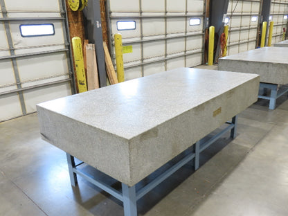 Rock of Ages 4x8' Granite Surface Inspection Plate Table 96x48x14" Grade B Type
